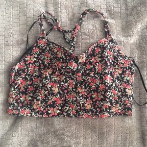 Forever21 floral crop top